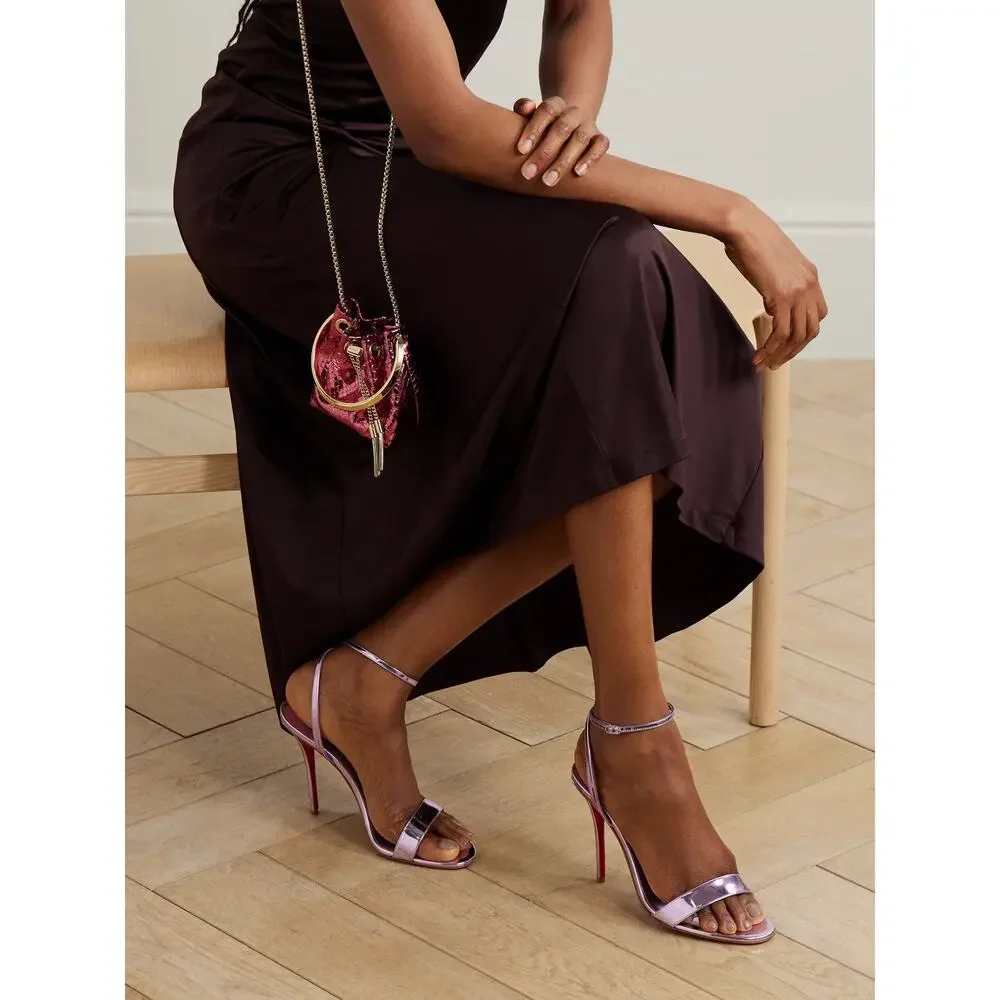Christian Louboutin Miss Z Sandal 100 Rhapsody Ankle Strap Sandal Heel Pump 39.5